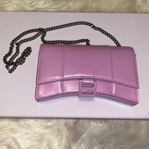 Balenciaga Lilac Wallet on Chain Bag
